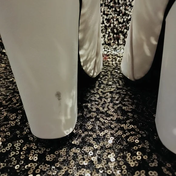 White w/Black Trim Ankle Boots - Picture 6 of 6